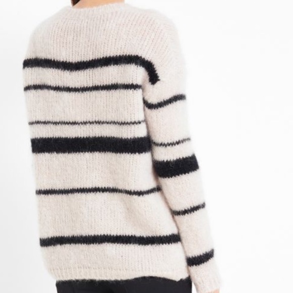 New Tuckernuck Pomandere Mohair sweater beige gorgeous stripes alternate - Picture 3 of 14